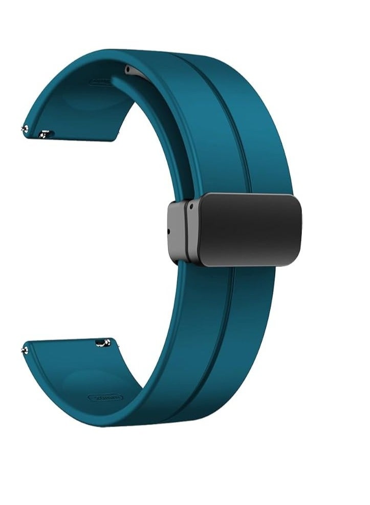 Watch New Version Magnetic Buckle Soft Silicone Sport Band for Redmi Watch 5 Active Smart Watch Men Women - Turquoise - Image 1