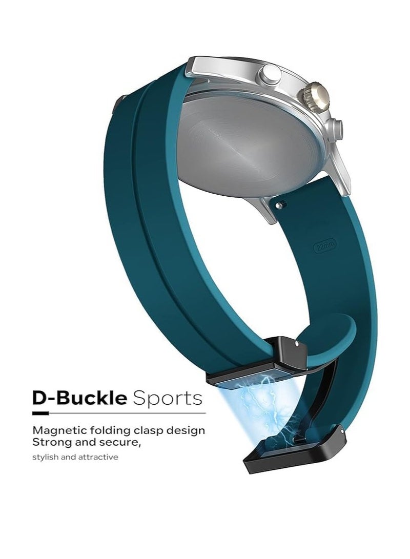 Watch New Version Magnetic Buckle Soft Silicone Sport Band for Redmi Watch 5 Active Smart Watch Men Women - Turquoise - Image 2