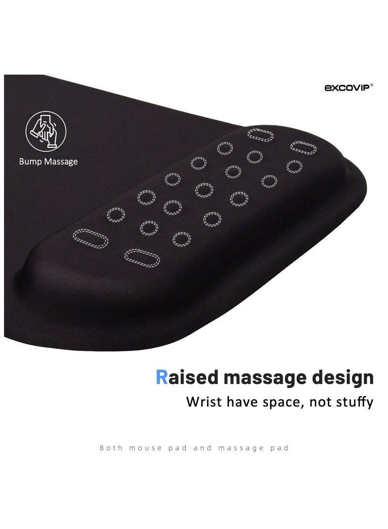 excovip Gel Mouse Pad Wrist Rest Memory-Foam Ergonomic Mousepad,Soft And Comfortable Mouse Pads For Gaming, Computer, Laptop, MacBook, Home u0026 Office,Black 9391 - Image 4