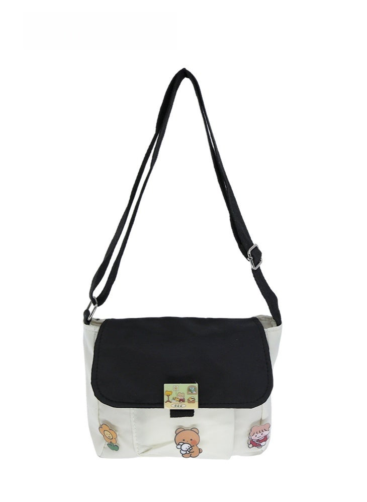 حقيبة كتف لطيفة للفتيات، حقيبة كروس وحقيبة جانبية وحقيبة حمل مع شارة سحرية للطلاب، حقيبة يد من القماش وحقيبة ساعي وحقائب صغيرة وحقيبة سياحية وحقيبة هاتف للمراهقين والشباب - Image 1