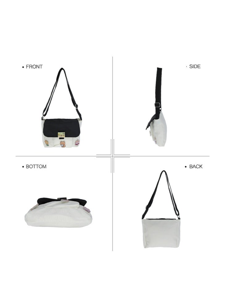 حقيبة كتف لطيفة للفتيات، حقيبة كروس وحقيبة جانبية وحقيبة حمل مع شارة سحرية للطلاب، حقيبة يد من القماش وحقيبة ساعي وحقائب صغيرة وحقيبة سياحية وحقيبة هاتف للمراهقين والشباب - Image 5