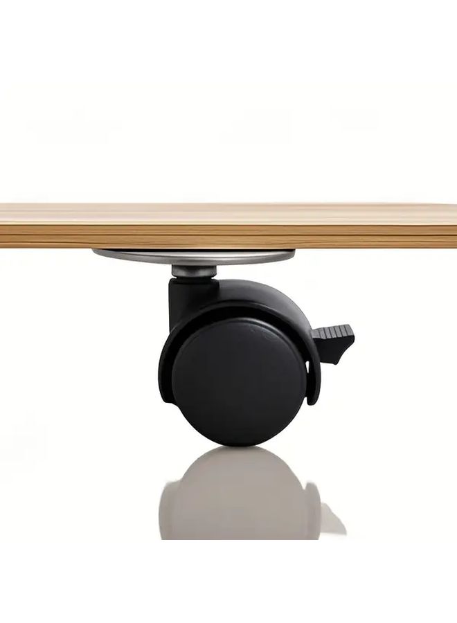 6 Black Self Adhesive Mini Swivel Casters 360 Rotation Easy Install for Furniture Boxes - Image 3