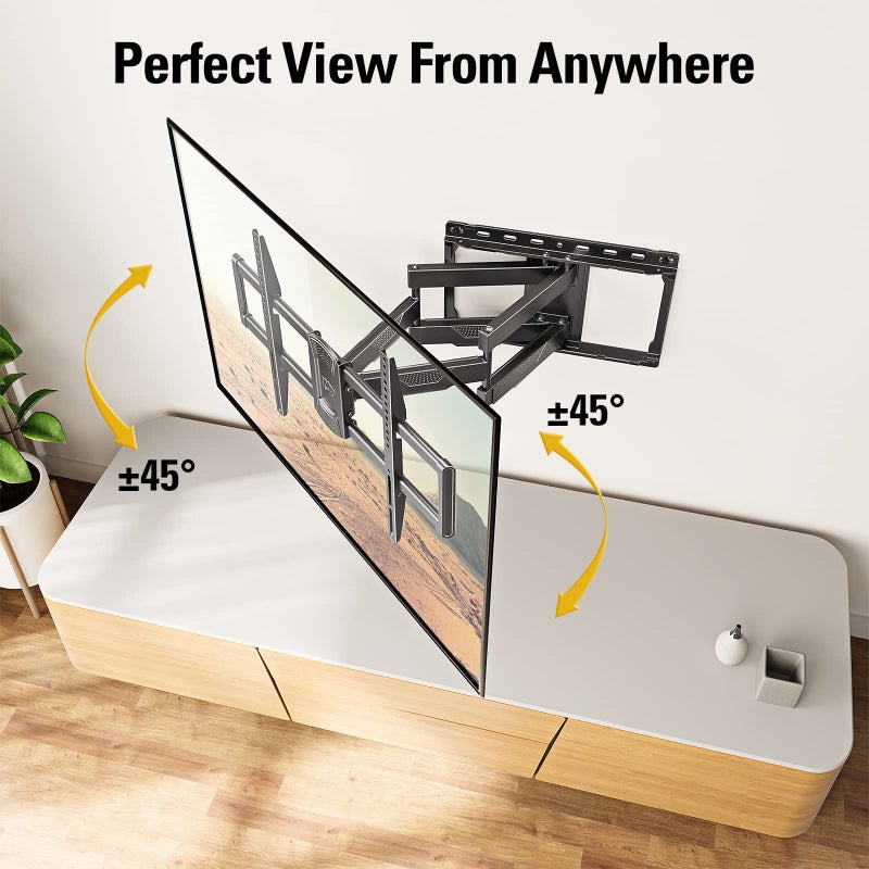 Mounting Dream UL Listed TV Wall Mount for Most 42-84 Inch TV, Full Motion, with Swivel and Tilt, TV Bracket with Articulating Dual Arms, Fits 16inch Studs, Max VESA 600X400 mm, 100 lbs,MD2617 - Image 3
