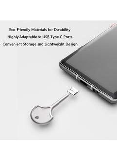 SYOSI 10 Pcs Stainless Steel USB Type-C Port Lock with Metal Key, Dust Cover Female Plug Protector, Compatible with USB C Ports  - Image 4