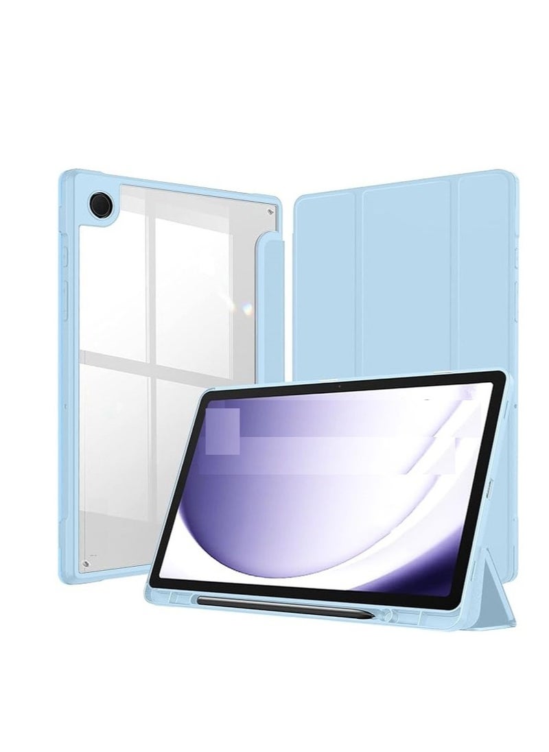 EVO Cover for Samsung Galaxy Tab A9 Plus Cover Case 11 inch, Hybrid Shell Cover Case for Samsung Galaxy Tab A9 Plus/Tab A9+ Tablet Coverwith Transparent Back - BLUE SKY 