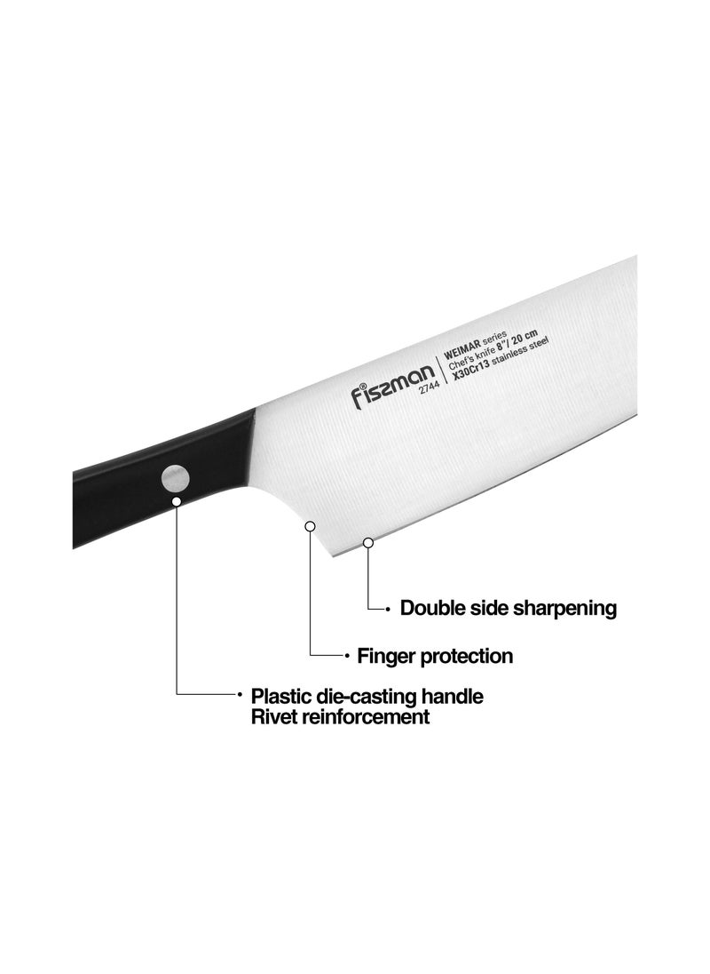 Fissman - 7-Piece Knife Set Weimar with Wooden Block with Built-In Sharpener - Image 1