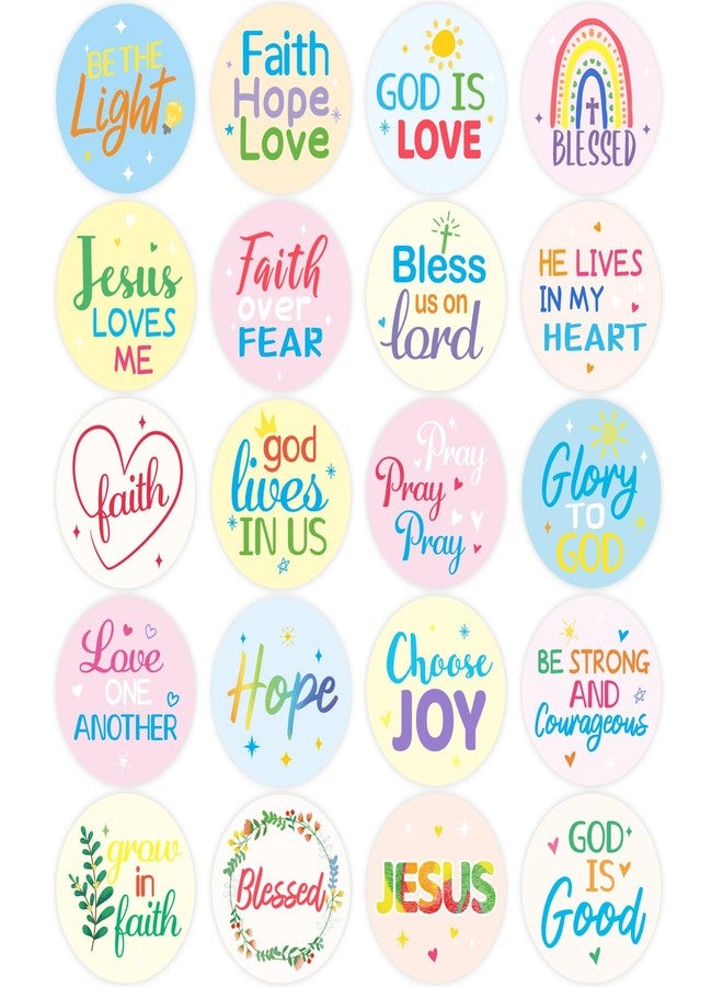 Fancy Land Christian Easter Stickers for Kids Religious Jesus Sticker Cross Decals for Party Favors Sunday School Supplies Toddlers Prizes 200Pcs - Image 1