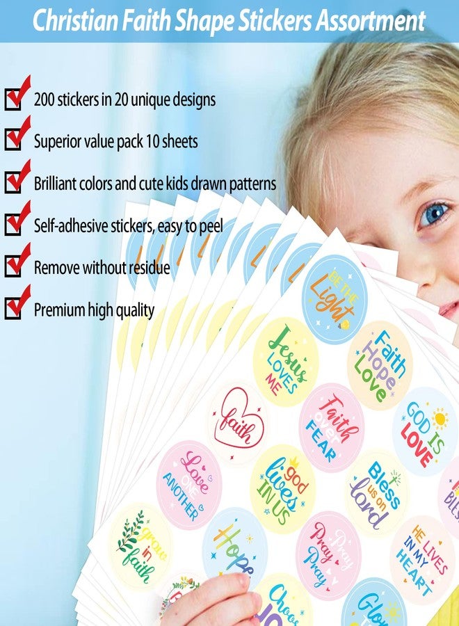 Fancy Land Christian Easter Stickers for Kids Religious Jesus Sticker Cross Decals for Party Favors Sunday School Supplies Toddlers Prizes 200Pcs - Image 4