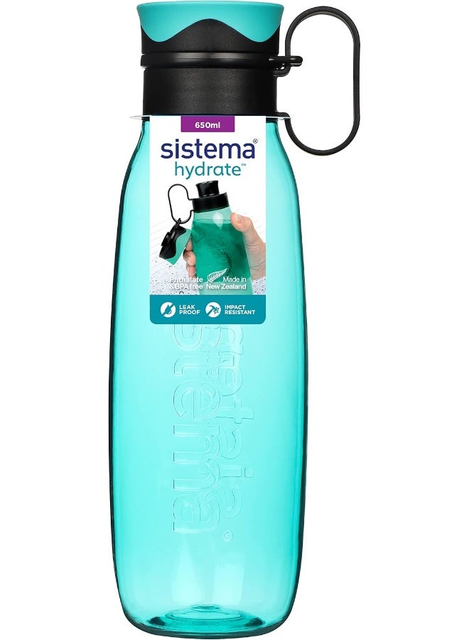 sistema زجاجة مياه رياضية من سيستما ترافيرس | 650 مل | زجاجة مياه للأطفال مقاومة للتسرب | بلاستيك مقاوم للصدمات | خالية من BPA | ألوان متنوعة (غير قابلة للاختيار) | 1 قطعة - Image 2