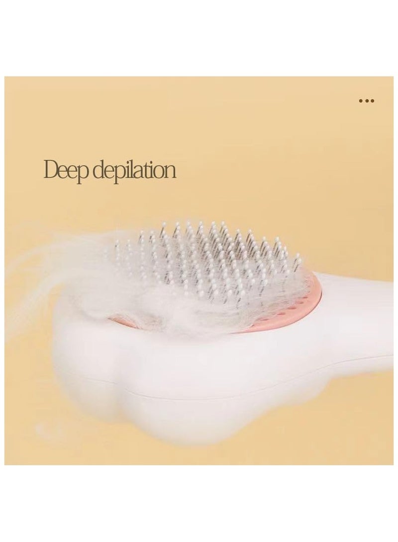 Cat Grooming Brush with Release Button Self Cleaning and Skin Friendly Grooming and Shedding Tool for Long and Short Haired Cats and Dogs - Image 3