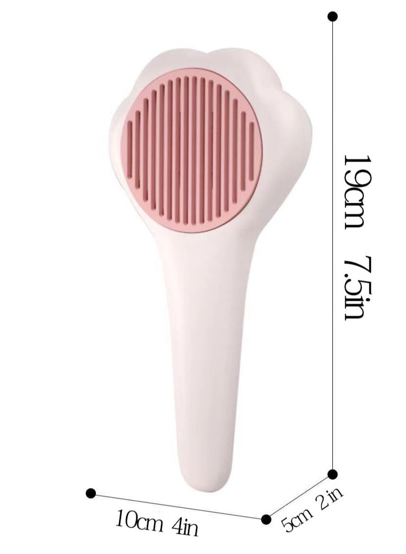 Cat Grooming Brush with Release Button Self Cleaning and Skin Friendly Grooming and Shedding Tool for Long and Short Haired Cats and Dogs - Image 4