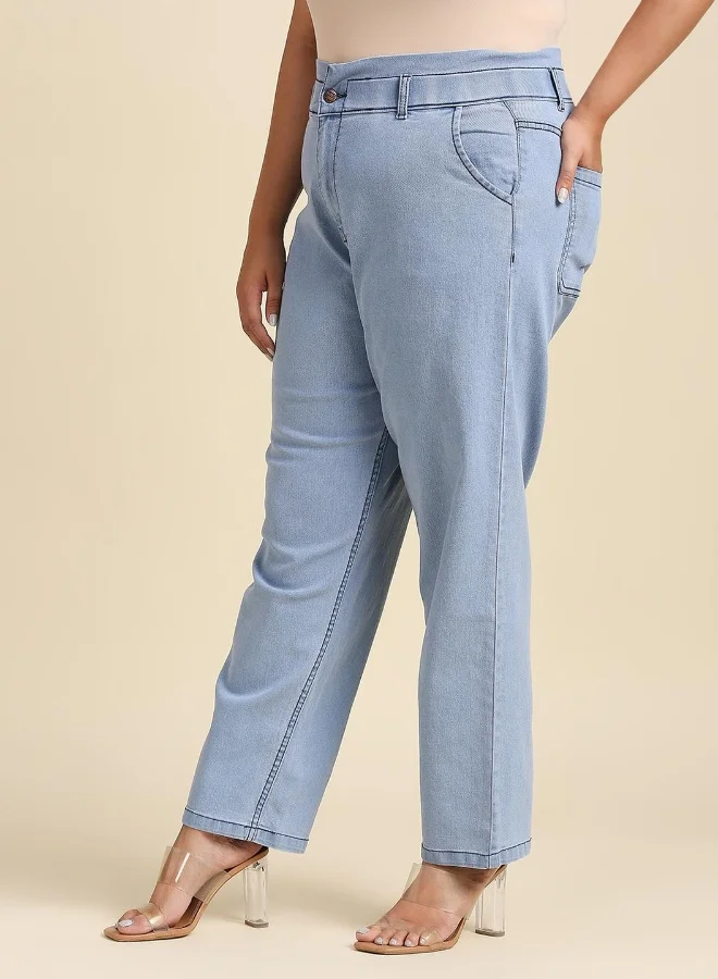 هاي ستار Women Blue High-Rise Stretchable Jeans