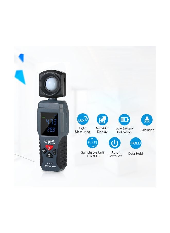 SMART SENSOR Digital Lux Meter Black - Image 3