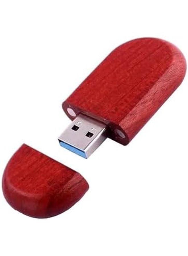Red Wood USB 3 0 Flash Drive 128GB Pen Drive Memory Stick With Wooden Box Business Gift - Image 2