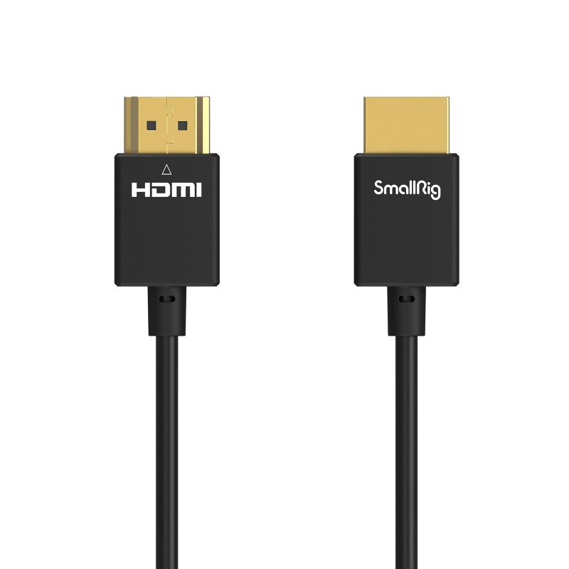 SmallRig Upgraded Ultra Thin HDMI Cable 55cm/1.8Ft (A to A), 4K Hyper Super Flexible Slim Cord, High Speed Supports 3D, 4K@60Hz, Ethernet, ARC Type-A Male to Male for Camera, Monitor, Gimbal - 2957B - Image 1