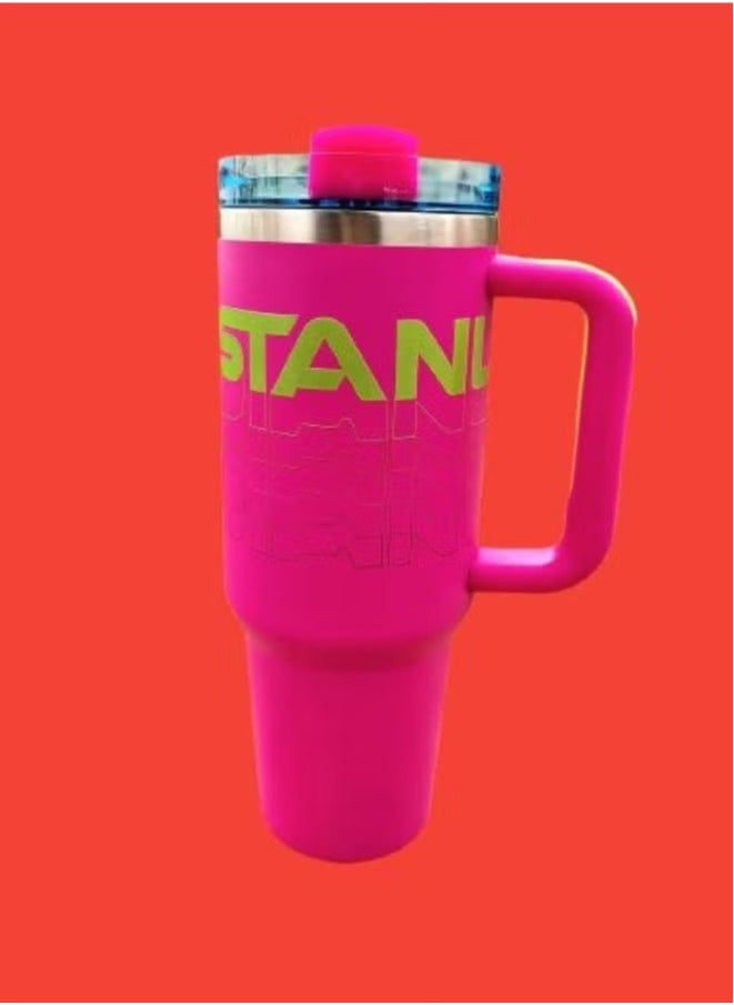 Stanley - Cup Reverb Original Insulated Stainless Steel Travel Mug 40oz – Large Tumbler with Reusable Straw & Spill-Proof Lid – Keeps Drinks Hot or Cold for Hours – Perfect for Travel, Office, Gym & Daily Hydration – Hot Magenta - Image 1