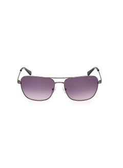 GANT Men's UV Protection Navigator Shape Metal Sunglasses GA722114B58 - Lens Size: 58 Mm - Shiny Light Ruthenium  - Image 2