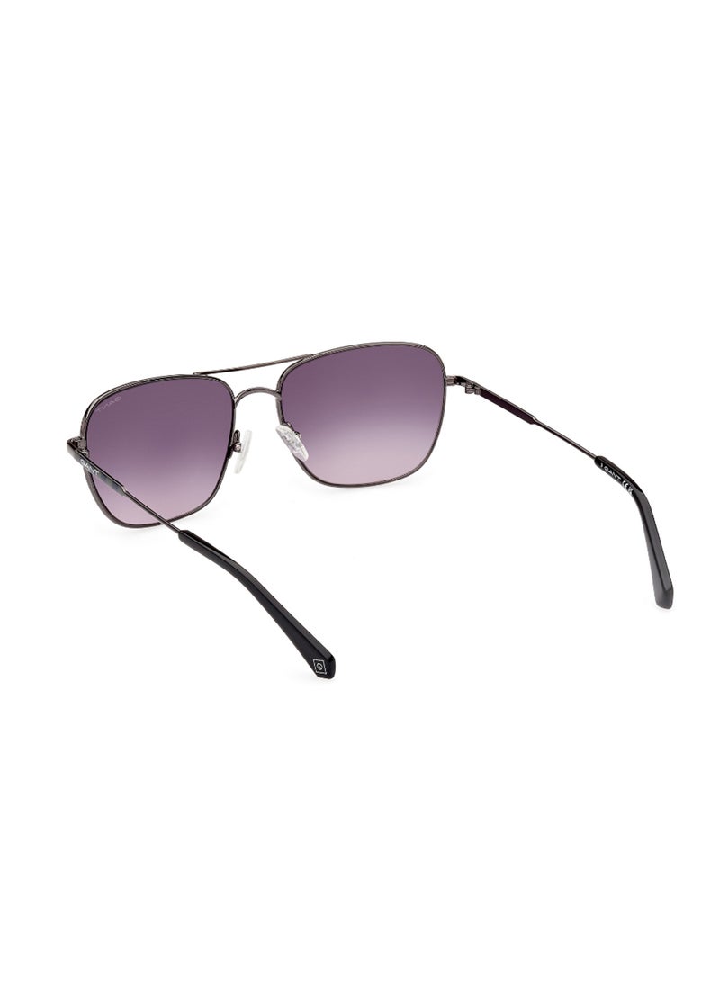 GANT Men's UV Protection Navigator Shape Metal Sunglasses GA722114B58 - Lens Size: 58 Mm - Shiny Light Ruthenium  - Image 5