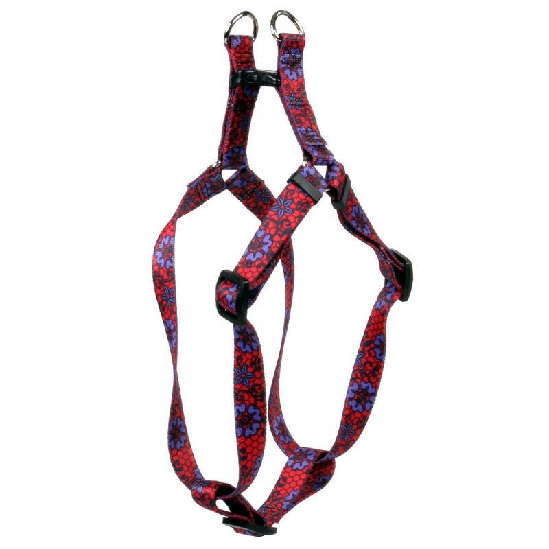 Yellow Dog Design Red Lace Flowers Step-in Dog Harness, Large-1" Wide and fits Chest of 25 to 40" - Image 3