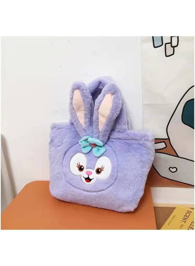 2022 Spring Japanese Portable Plush Toy Bag Girls Satchel Large Capacity Makeup Handbag Holiday Gift-Color:Melody Tote-Height:20cm0.09kg - Image 3