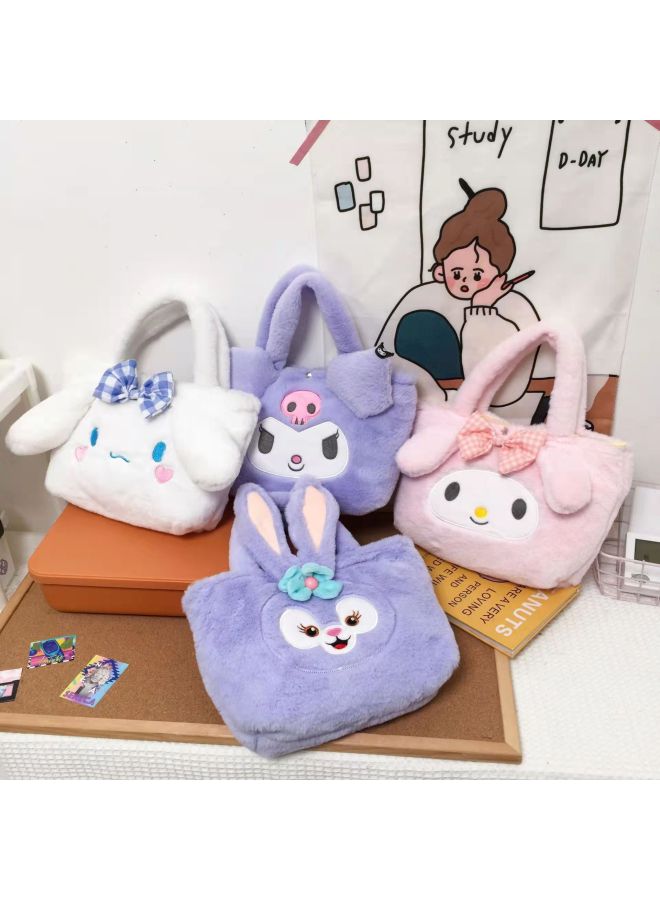 2022 Spring Japanese Portable Plush Toy Bag Girls Satchel Large Capacity Makeup Handbag Holiday Gift-Color:Melody Tote-Height:20cm0.09kg - Image 2