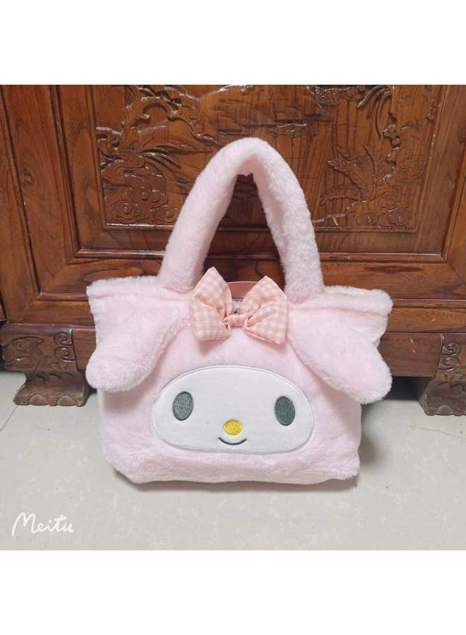 2022 Spring Japanese Portable Plush Toy Bag Girls Satchel Large Capacity Makeup Handbag Holiday Gift-Color:Melody Tote-Height:20cm0.09kg - Image 5