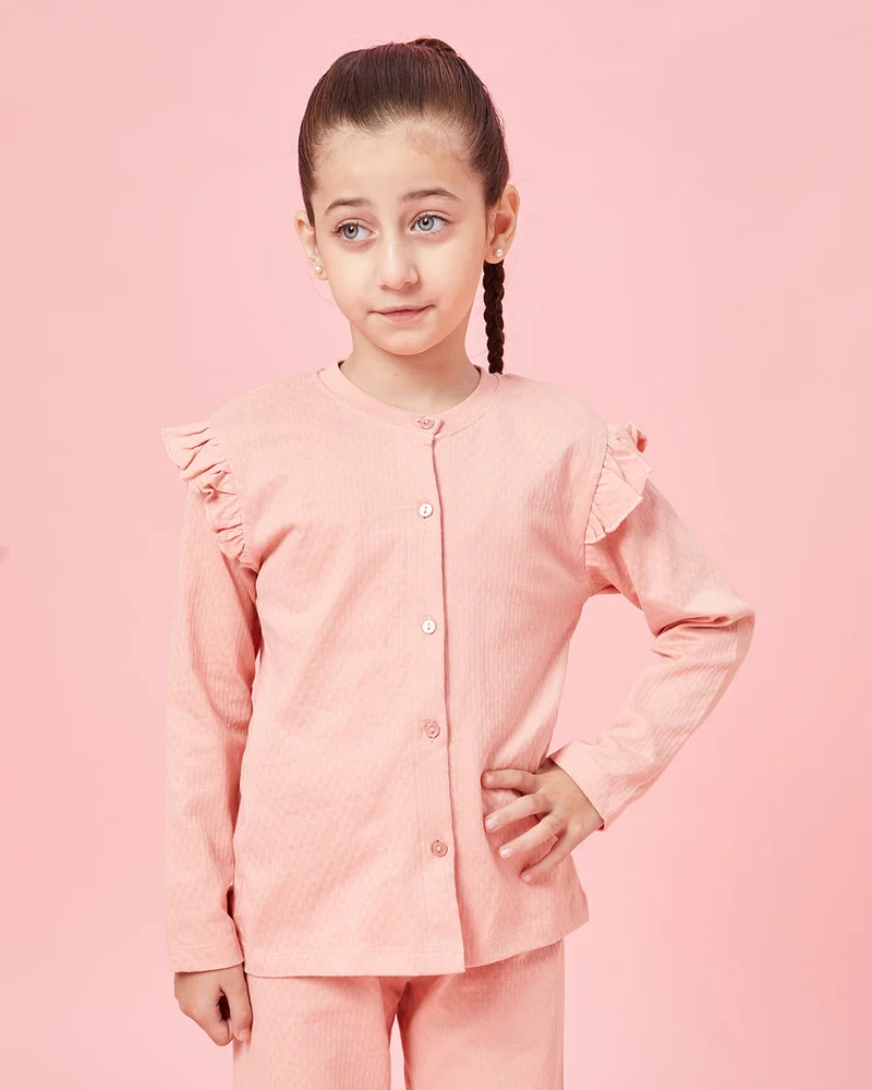 ردتاغ Girls Pink Embellished Casual Set (2 Piece)