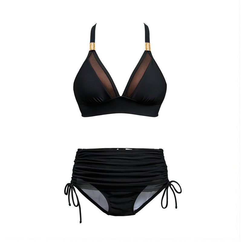 Women 3 Piece Bikini Set Mesh Swim Skirt for Beach Resort Vacation Travel - Image 1