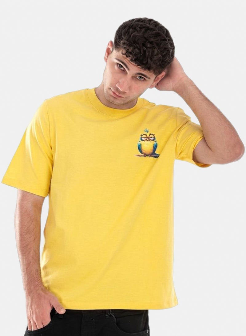OWL T-shirt 'I have 5 moods' Yellow - Image 3