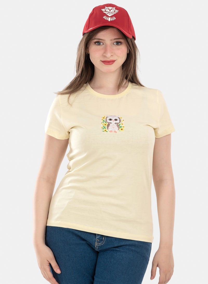 OWL T-shirt 'I have 5 moods' Yellow - Image 4