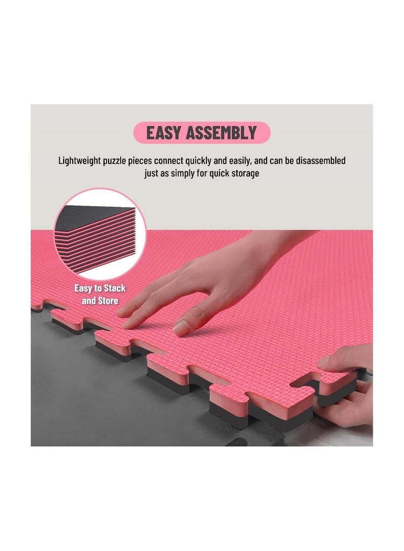 ENDLESS  Endless 2.5 cm Thickness Puzzle Interlock Taekwondo Floor Mats of 5 Pcs | Red and Black | Material: Ethylene Vinyl Acetate | With EVA Foam Interlocking Tiles for Exercise, MMA, Gymnastics & Home Gym - Image 4