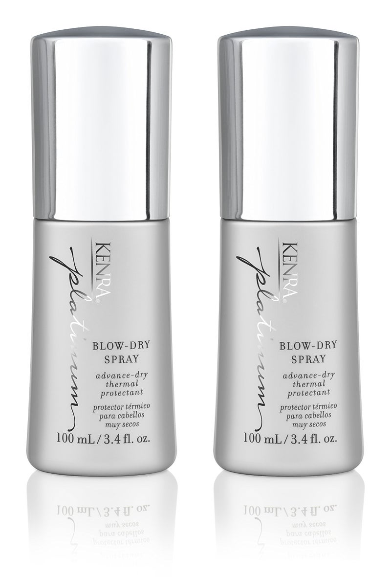 Kenra Professional Platinum Blow-Dry Spray | Time-Saving Heat Protectant | Detangles, Smooths, and Softens | Eliminates Frizz & Resists Humidity | Medium To Coarse Hair | 3.4 fl. oz. (2-Pack) - Image 1