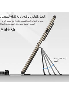 General Wireless keyboard compatible with Huawei Mate X6 phone with Bluetooth keyboard, mouse and foldable stand holster. Pen with pen + Huawei Mate X6 pen slot  - Image 2