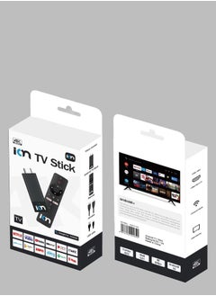 ION Ion TV stick 4K Ultra HD Streaming Device, Android TV 10 with Google Assistant Voice Remote Control Streaming Media Player Black  - Image 1