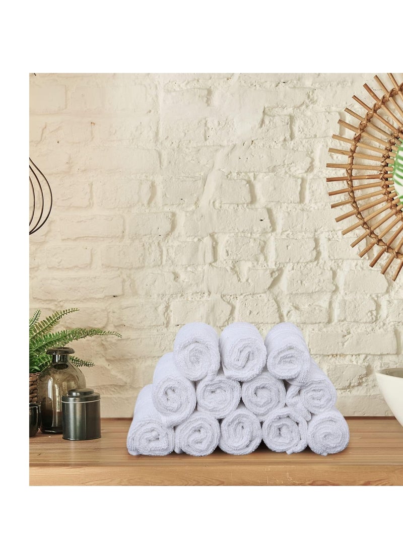 Utopia Towels - Utopia Towels 12 Pack Premium Wash Cloths Set (12 x 12 Inches) 100% Cotton Ring Spun, Highly Absorbent and Soft Feel Washcloths for Bathroom, Spa, Gym, and Face Towel (White) - Image 1