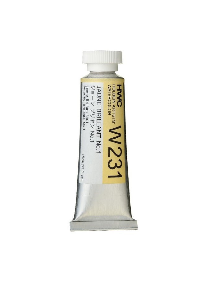 Holbein Artist'S Watercolor 15Ml Tube (Jaune Brillant No.1) W231  - Image 1