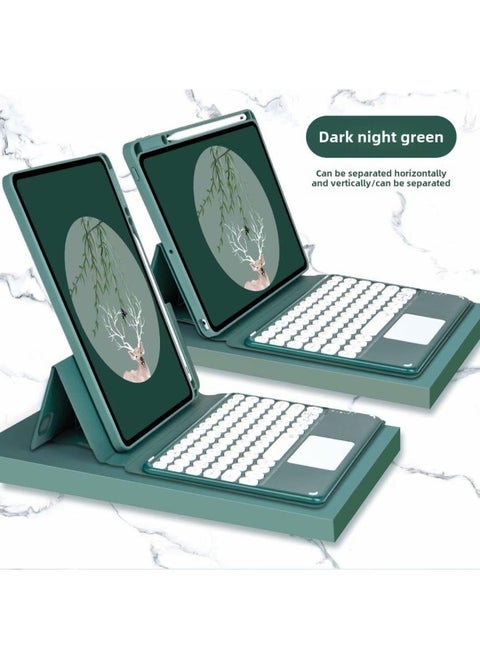 For IPAD 10 Generation 10.9 Protective Case AIr5 Flat Panel Bluetooth Keyboard 10.2 Magnetic Rotating Leather Case-Color: Magnetic Split & Radic; Rotate Horizontally And Vertically-Applicable Model:2022 IPad 10th (10.9 Inches)
