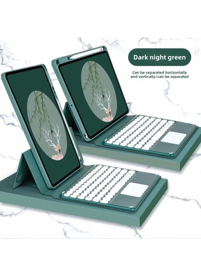 Generic For IPAD 10 Generation 10.9 Protective Case AIr5 Flat Panel Bluetooth Keyboard 10.2 Magnetic Rotating Leather Case-Color: Magnetic Split & Radic; Rotate Horizontally And Vertically-Applicable Model:2022 IPad 10th (10.9 Inches)  - Image 1