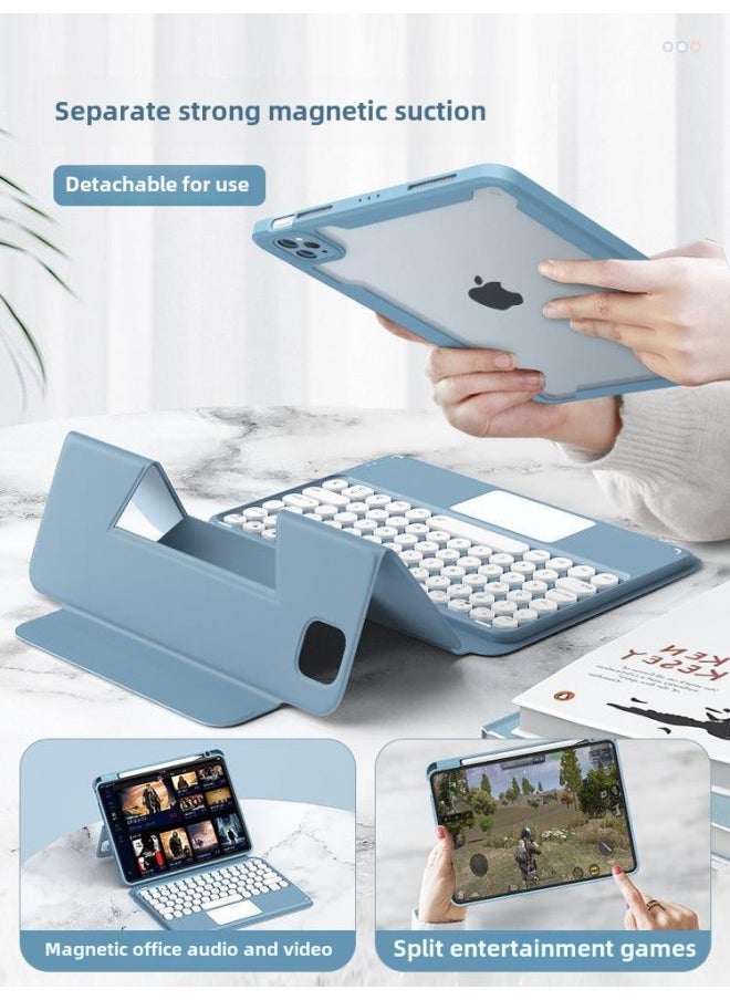 Generic For IPAD 10 Generation 10.9 Protective Case AIr5 Flat Panel Bluetooth Keyboard 10.2 Magnetic Rotating Leather Case-Color: Magnetic Split & Radic; Rotate Horizontally And Vertically-Applicable Model:2022 IPad 10th (10.9 Inches)  - Image 5