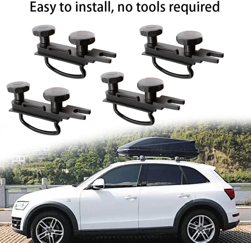 Lotcesfun Roof Box U-Bolt Clip Stainless Steel Universal Inner Width 85mm/3.35in Thick 40mm/1.57in Roof Rack Mounting Brackets Accessories with 8 Lock Nuts 2 Straps (4PCS) Field test upgraded craftsmanship - Image 4