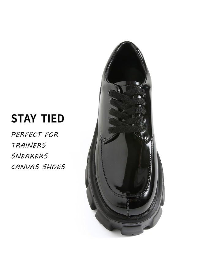 VSUDO 2 Pairs Flat Shoe Laces for Sneakers, Shoe Strings/Shoelaces for Sneakers, 04 Black, 24" (60 CM) - Image 3
