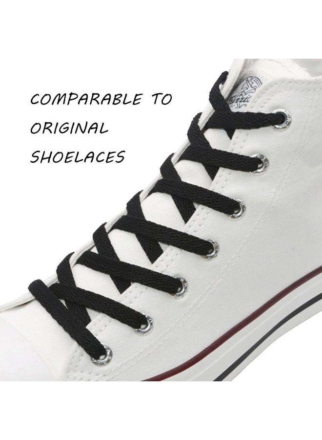 VSUDO 2 Pairs Flat Shoe Laces for Sneakers, Shoe Strings/Shoelaces for Sneakers, 04 Black, 24" (60 CM) - Image 2