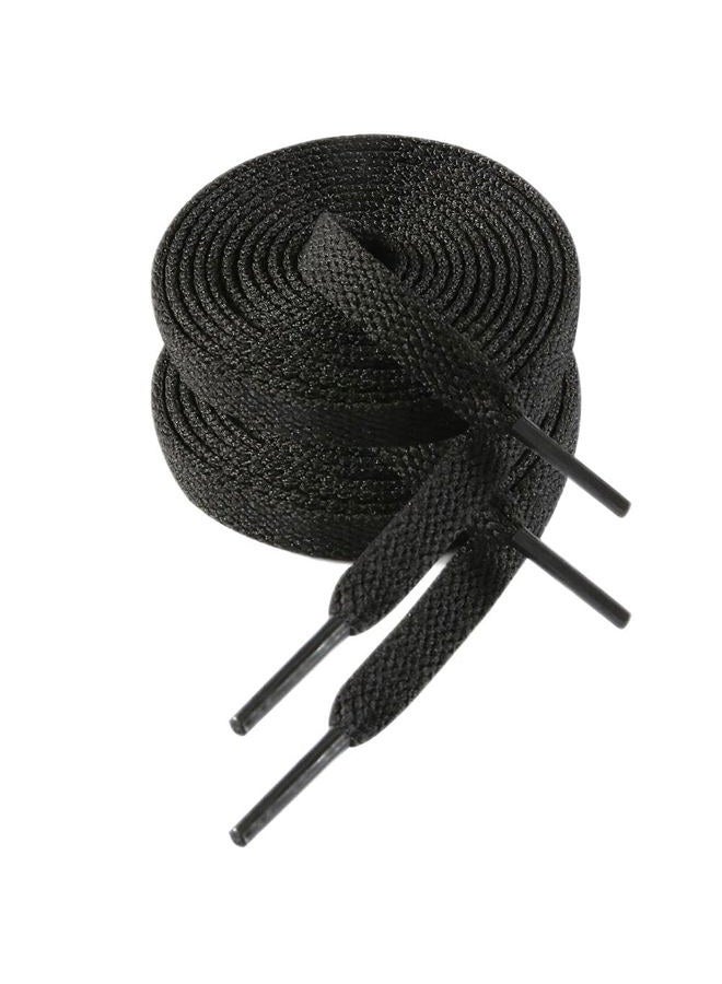 VSUDO 2 Pairs Flat Shoe Laces for Sneakers, Shoe Strings/Shoelaces for Sneakers, 04 Black, 24" (60 CM) - Image 1