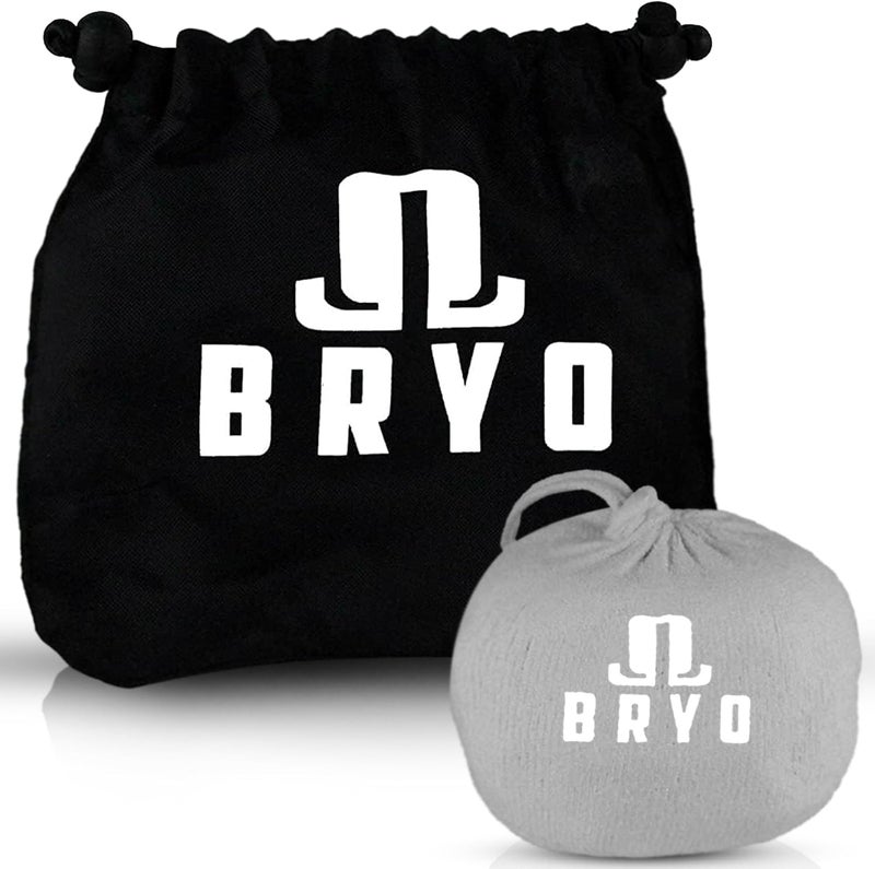 BRYO Chalk Ball 3 oz with Storage Bag - Premium Chalk for Rock Climbing, Weightlifting, Gymnastics, Crossfit & More - Mess Free Gym Chalk with Refillable Sock - Natural Drying Formula - Image 1