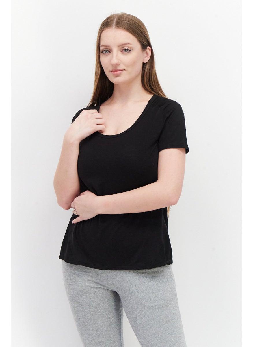 511 Tactical - Women Scoop Neck Short Sleeve Tactical Top, Black - Image 1