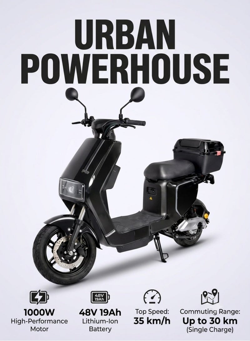 Electric Bike with 1000W Motor | 48V 19Ah Lithium Battery | Up to 30km Range | 35km/h Top Speed | Supports up to 120kg | Large Rear Storage Box - Image 1