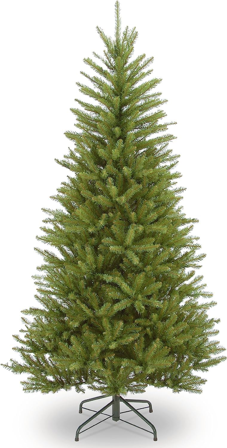 National Tree Company National Tree Company Artificial Slim Christmas Tree Green Dunhill Fir Includes Stand 65 Feet 