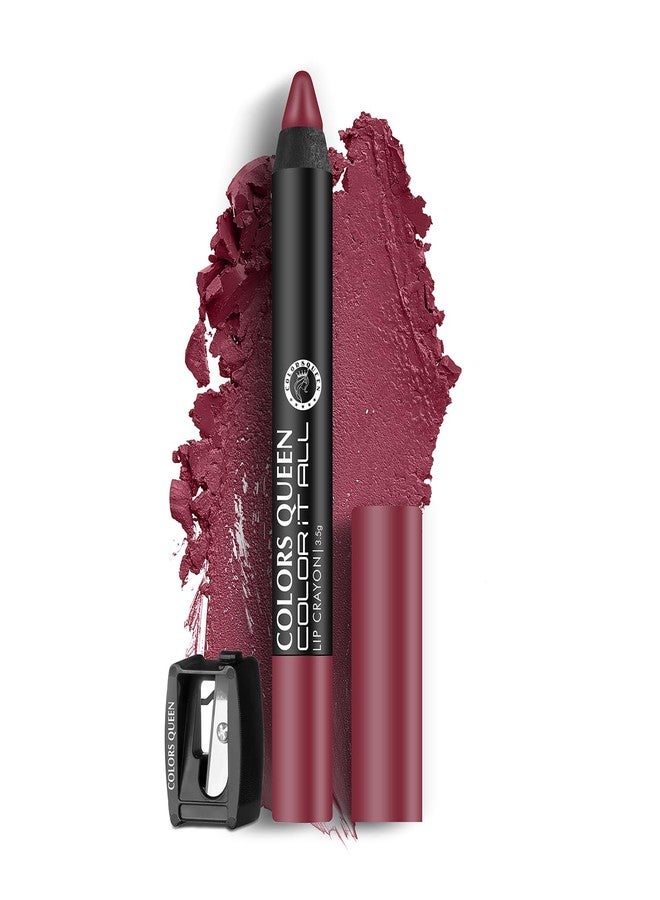 Colors Queen Color It All Non Transfer Lip Crayon Lipstick | Long Lasting Matte Lipstick Combo Pack (Nude It, Rich Maroon, Party Time, 10.5g) - Image 5