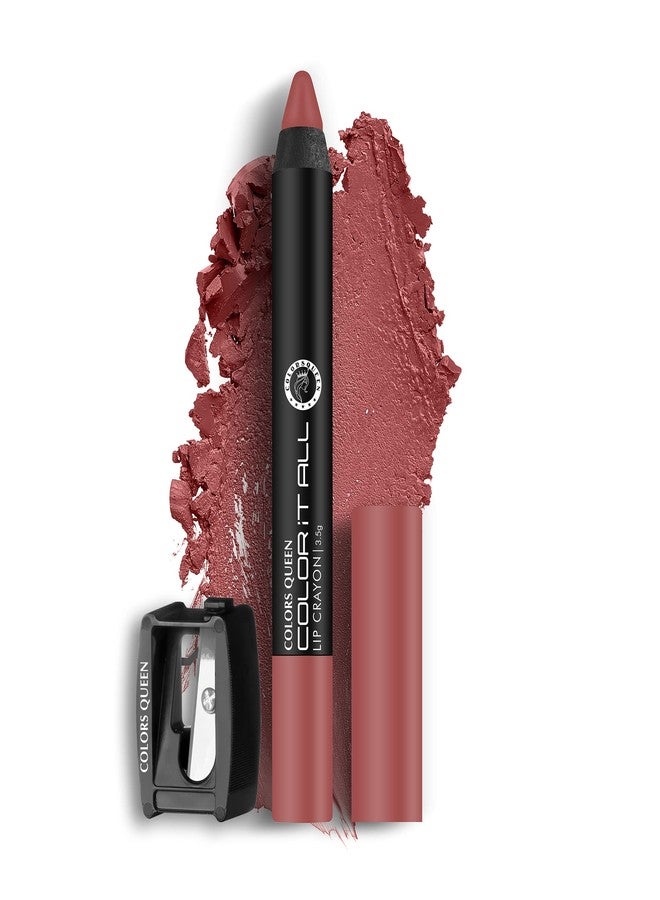 Colors Queen Color It All Non Transfer Lip Crayon Lipstick | Long Lasting Matte Lipstick Combo Pack (Nude It, Rich Maroon, Party Time, 10.5g) - Image 1