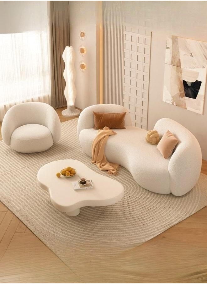 Generic - Light Luxury Style Furniture Sofa Set Beige Without Pillow - Image 1